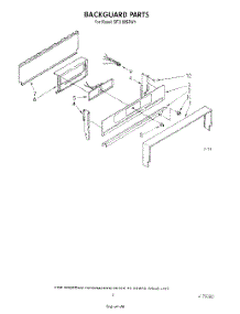 04 - Backguard parts for Whirlpool Range SF3100SRW1 from AppliancePartsPros.com