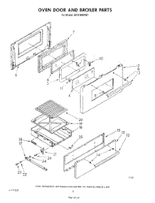 05 - Oven Door And Broiler parts for Whirlpool Range SF3100SRW1 from AppliancePartsPros.com