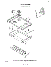 03 - Cooktop parts for Whirlpool Range SF350PSPW0 from AppliancePartsPros.com