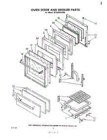 05 - Oven Door And Broiler parts for Whirlpool Range SF350PSPW0 from AppliancePartsPros.com
