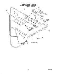 02 - Manifold parts for Whirlpool Range SF302BSAN1 from AppliancePartsPros.com