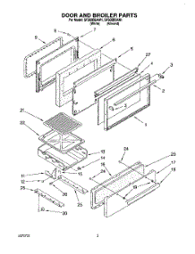 03 - Door And Broiler parts for Whirlpool Range SF302BSAN1 from AppliancePartsPros.com