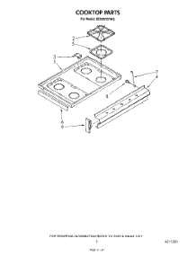 04 - Cook Top parts for Whirlpool Range SE950PERW2 from AppliancePartsPros.com