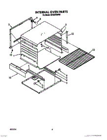 03 - Internal Oven parts for Whirlpool Range SF335PEWW1 from AppliancePartsPros.com