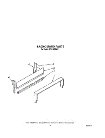 04 - Backguard parts for Whirlpool Range SF0140SRW5 from AppliancePartsPros.com