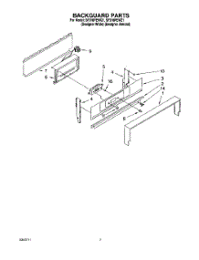 04 - Backguard parts for Whirlpool Range SF318PEWQ1 from AppliancePartsPros.com