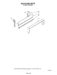 04 - Backguard parts for Whirlpool Range SF3007SRW0 from AppliancePartsPros.com