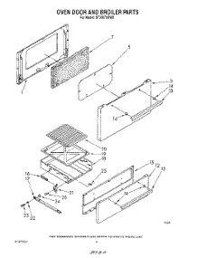 05 - Oven Door And Broiler parts for Whirlpool Range SF3007SRW0 from AppliancePartsPros.com