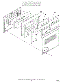 02 - Oven Door parts for Whirlpool Range RS677PXYB1 from AppliancePartsPros.com