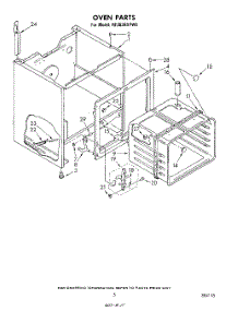05 - Oven parts for Whirlpool Range RF302BXPW0 from AppliancePartsPros.com