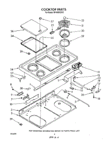 03 - Cooktop parts for Whirlpool Range RF4900XLW3 from AppliancePartsPros.com