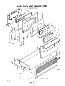 05 - Oven Door And Drawer parts for Whirlpool Range RF4900XLW3 from AppliancePartsPros.com