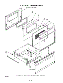 04 - Door And Drawer parts for Whirlpool Range RF327PXPW0 from AppliancePartsPros.com