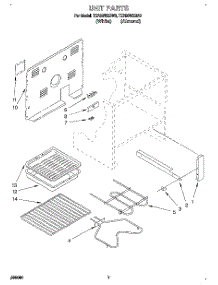 05 - Unit parts for Whirlpool Range TER56W2BW0 from AppliancePartsPros.com