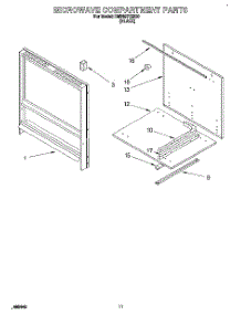 08 - Microwave Compartment parts for Whirlpool Oven RM765PXBB0 from AppliancePartsPros.com