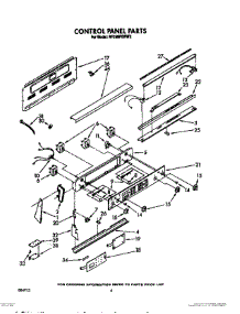 04 - Control Panel parts for Whirlpool Range RF398PXWW2 from AppliancePartsPros.com