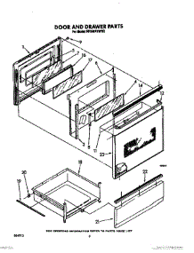 05 - Door And Drawer parts for Whirlpool Range RF398PXWW2 from AppliancePartsPros.com
