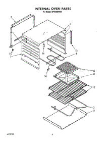 03 - Internal Oven parts for Whirlpool Range RF0100XRW1 from AppliancePartsPros.com