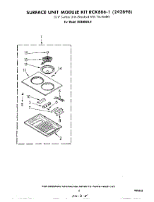 04 - Surface Unit Rck886-1 (242898) parts for Whirlpool Cooktop RC8800XLH from AppliancePartsPros.com