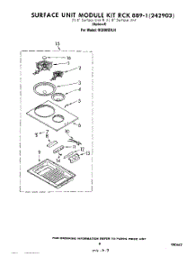 08 - Surface Unit Rck 889-1 (242903) parts for Whirlpool Cooktop RC8800XLH from AppliancePartsPros.com