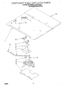 06 - Component Shelf And Latch parts for Whirlpool Oven RB170PXBB1 from AppliancePartsPros.com