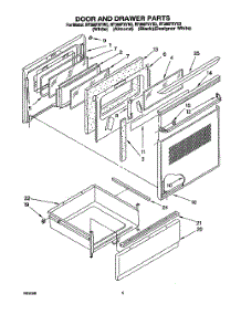 03 - Door And Drawer parts for Whirlpool Range RF366PXYW3 from AppliancePartsPros.com