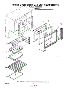 07 - Upper Oven Door And Unit parts for Whirlpool Range RE960PXKW2 from AppliancePartsPros.com