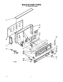 04 - Backguard parts for Whirlpool Range RAE3968P from AppliancePartsPros.com