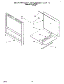 08 - Microwave Compartment parts for Whirlpool Oven RM765PXBB1 from AppliancePartsPros.com