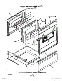 05 - Door And Drawer parts for Whirlpool Range RE960PXVW4 from AppliancePartsPros.com