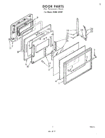 05 - Door parts for Whirlpool Oven RHM1870P from AppliancePartsPros.com