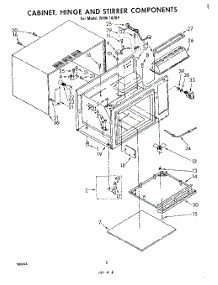 06 - Cabinet, Hinge And Stirrer parts for Whirlpool Oven RHM1870P from AppliancePartsPros.com
