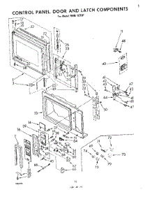 07 - Control Panel, Door And Latch parts for Whirlpool Oven RHM1870P from AppliancePartsPros.com