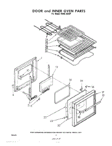 03 - Door And Inner Oven parts for Whirlpool Oven RHM2820P from AppliancePartsPros.com