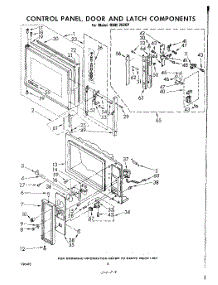 05 - Control Panel, Door And Latch parts for Whirlpool Oven RHM2820P from AppliancePartsPros.com