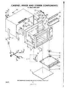06 - Cabinet, Hinge And Stirrer parts for Whirlpool Oven RHM2820P from AppliancePartsPros.com