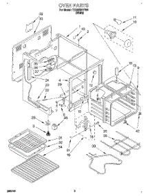03 - Oven parts for Whirlpool Range TER20W0YW3 from AppliancePartsPros.com