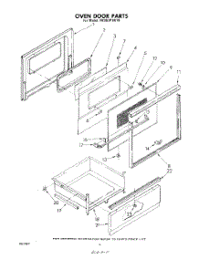 04 - Oven Door parts for Whirlpool Range RE953PXKT0 from AppliancePartsPros.com