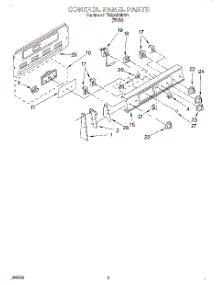 02 - Control Panel parts for Whirlpool Range TER50W0DW1 from AppliancePartsPros.com