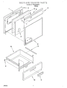 05 - Door And Drawer parts for Whirlpool Range TER50W0DW1 from AppliancePartsPros.com