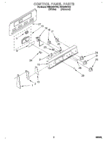 02 - Control Panel parts for Whirlpool Range TER20W0YW2 from AppliancePartsPros.com