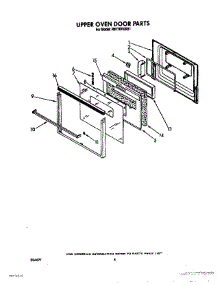 05 - Upper Oven Door parts for Whirlpool Oven RB770PXXB1 from AppliancePartsPros.com