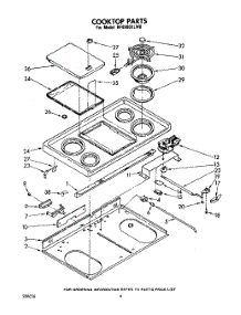 03 - Cooktop parts for Whirlpool Range RF4900XLW0 from AppliancePartsPros.com