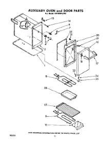 06 - Auxiliary Oven And Door, Lit / Optional parts for Whirlpool Range RF4900XLW0 from AppliancePartsPros.com