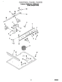 02 - Control Panel parts for Whirlpool Range RS386PXBB1 from AppliancePartsPros.com
