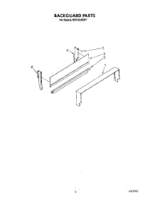 04 - Backguard parts for Whirlpool Range RF0100XRW7 from AppliancePartsPros.com