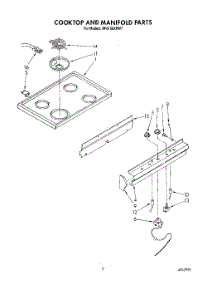 06 - Cooktop And Manifold parts for Whirlpool Range RF0100XRW7 from AppliancePartsPros.com