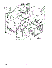 05 - Oven parts for Whirlpool Range RF376PCYW1 from AppliancePartsPros.com