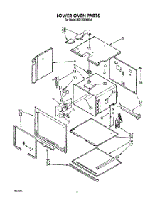 04 - Lower Oven parts for Whirlpool Oven RB170PXXB4 from AppliancePartsPros.com