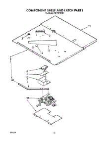 07 - Component Shelf And Latch parts for Whirlpool Oven RB170PXXB4 from AppliancePartsPros.com